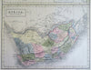 North & South Africa 1853 Hall map