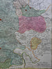 Germany Luneberg Hamburg Holy Roman Empire c. 1735 Homann decorative folio map