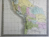 Peru & Bolivia Lima Cuzco Oruzo South America 1845 Greenleaf map