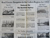 Center Harbor New Hampshire Lakes Region 1953 Real Estate Broadside homes