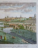 Dublin Ireland Prospect city view from Phoenix Park 1790 engraved w/ hand color