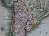 South America rare c.1820-30 Hamilton Lizars huge oversized continent NZ