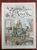 Zimmerman American Politics 1880's Puck Judge Political Cartoons Lot x 9 prints
