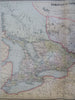 Canada Ontario Quebec Great Lakes Erie Huron 1889-93 Bradley folio map