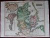 Denmark Iceland Feroe Islands c.1816 large Thomson detailed map