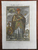 Feodor III Russian Czar Portrait Noble Fashion Scepter 1719 Mallet print