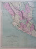 Mexico & Central America Honduras Guatemala Nicaragua 1873 WIlliams map