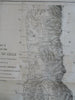 Republic of Chile 1855 Northern Portion Gold Mines Railroads engraved map