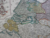 Dutch Netherlands United Provinces Holland c. 1750 Homann decorative folio map