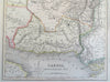 Afghanistan Baluchistan Persia Iran Persian Gulf c. 1850 Archer engraved map