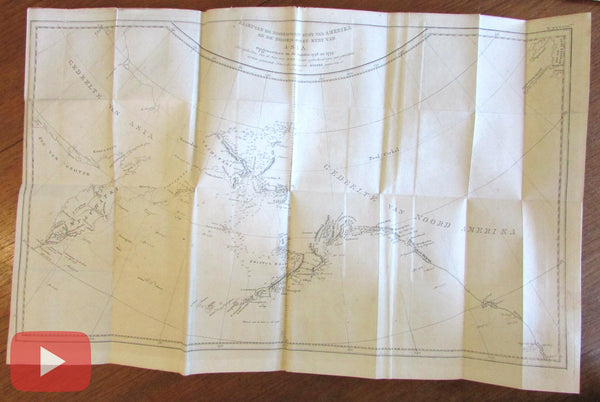Alaska coast Capt. Cook 3rd voyage chart 1798 scarce map Dutch van Baarsel