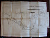 Straits of Magellan Patagonia South America 1773 Hawkesworth large detailed map