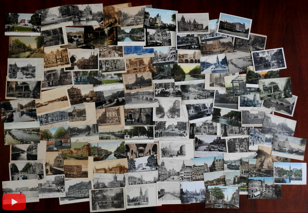 Amsterdam Holland Netherlands Nederland c.1900-30's Lot x 100 old postcards views