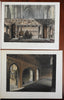 Ackermann aquatints 1809-14 lot of 6 England British Churches Cathedrals London