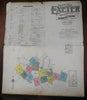Exeter NH Atlas 1913 Sanborn Insurance complete w/ 14 large detailed maps