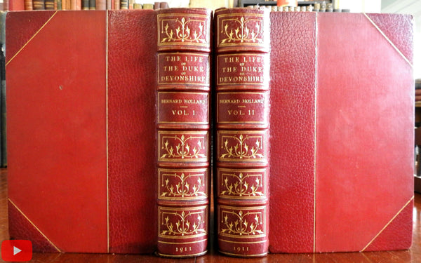 Life Spencer Compton Duke Devonshire 1911 fine books 2 vol. leather set Holland