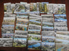 Switzerland Swiss Lakes Mountains c.1915-50 Lot of 55 vintage cartography post cards
