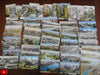 Switzerland Swiss Lakes Mountains c.1915-50 Lot of 55 vintage cartography post cards