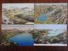 Switzerland Swiss Lakes Mountains c.1915-50 Lot of 55 vintage cartography post cards