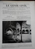 European Civil Engineering 1900 Journal Illustrated Le Genie Civil weekly leather book