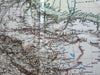 East Turkestan Pamir-Plateau Yarkund 1873-4 Sir Forsyth large detailed map & article