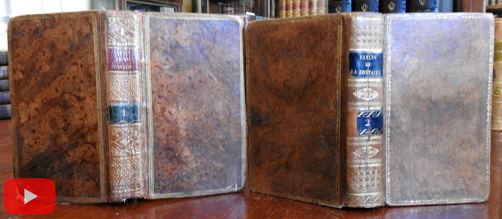 Fables of La Fontaine 1803-07 Paris lovely 2 vol set w/ engraved plates