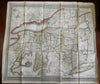 New York State c.1836 Overview History rare book w/ 68 maps & Burr Colton fldg map