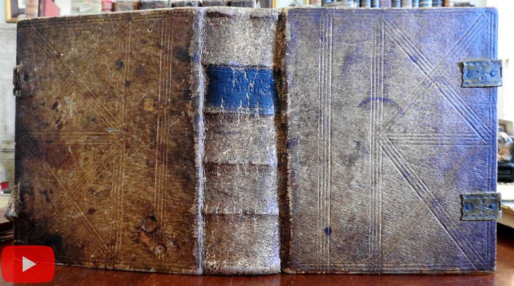 German Evangelical Sermons Christianity 1830 German book w/ metal clasps