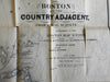 Boston Massachusetts pocket maps c. 1890 Damrell & Upton pair lovely scarce