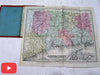 Connecticut scarce folding pocket map 1875 Butler Mitchell hand color antique compliment