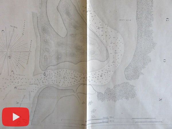 Oregon Coquille River Nautical Chart 1862 US Coast survey Alden & Bache