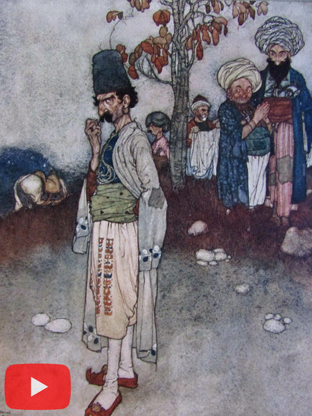 Art Nouveau Middle East Edmund Dulac 1907 Fantasy color prints lot x 10 A+