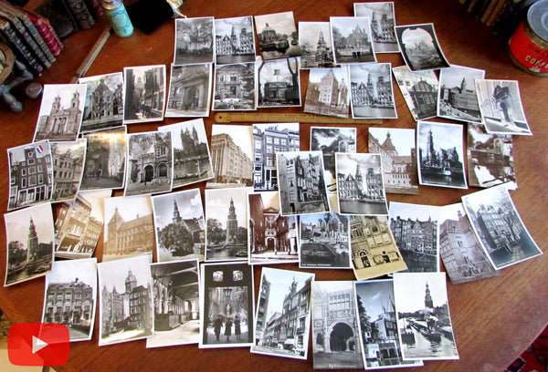 Amsterdam Holland postcards c.1920-50's lot x 50 real photo inner city