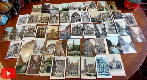 Amsterdam Holland 50 old postcards c.1910-50's nice city views great lot