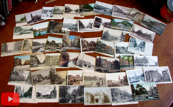 Amsterdam postcards c.1905-40's lot of 50 inner city views Holland A+ group