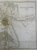 Belfast Harbor Maine 1879 Nautical chart beautiful detailed hand color