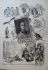 Bicycle & Sailing Races 1885 Harper's newspaper nautical Puritan Mikado Nast art