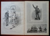 Bicycle & Sailing Races 1885 Harper's newspaper nautical Puritan Mikado Nast art