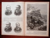 Women's Tennis print 1885 Henry Stanley cover Harper's Gilded Age issue Nast art