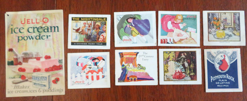 Jell-O Advertising Food Promo Booklets Recipes c. 1920's Lot x 9 mini booklets