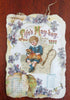 Life's May-Day shaped Calendar 1897 Children Pets cats Chromolithographed rarity