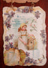 Life's May-Day shaped Calendar 1897 Children Pets cats Chromolithographed rarity