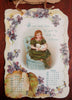 Life's May-Day shaped Calendar 1897 Children Pets cats Chromolithographed rarity