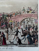 Ice Skating Winter Scene St. Ives Race Carriage Crowd Scene 1823 aquatint print