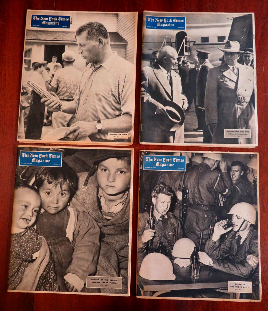 Khrushchev Soviet Union New York Times Magazine 1955-56 Lot x 4 Russia Asia War