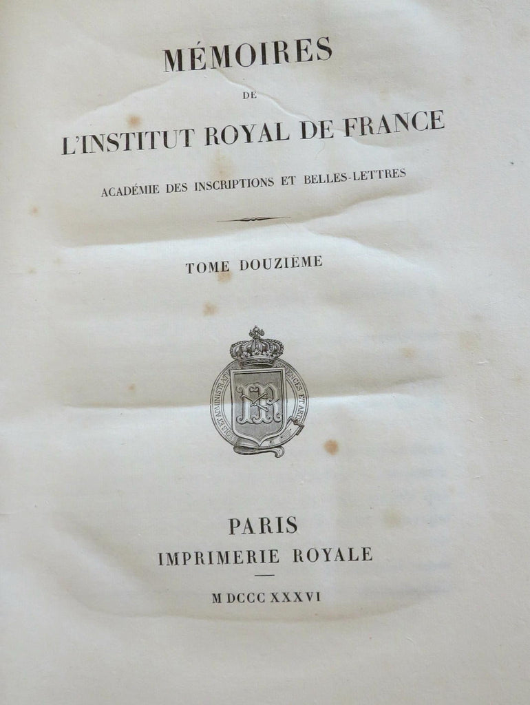 French Royal Academy Ancient History Persepolis Egypt Armenia 1824 rare book