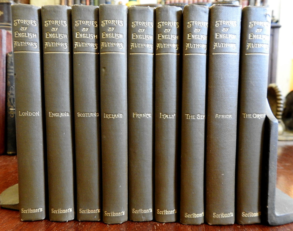 Stories by English Authors 1896-1900 lovely set 9 v Doyle Haggard Scott Kipling