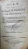 View of Evidence of Christianity 1795 Boston William Paley rare old leather book
