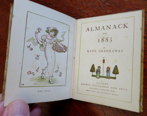 Kate Greenaway Almanac for 1883 color pictorial gift book 1st ed