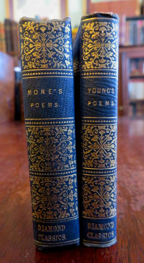 Hannah More & Edward Young Poetry Collections c.1840 miniature scarce 2 vol. set